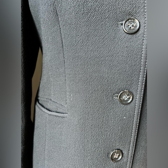 J. Crew Double Cloth By Manifaturra De Carmignano Italy Black Long Button Jacket - Picture 10 of 10